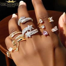 Load image into Gallery viewer, Crystal Gold Ring