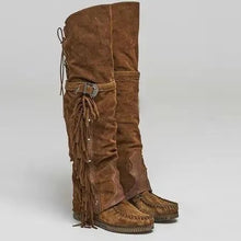 Load image into Gallery viewer, Desert Dance Fringe Boots