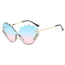 Load image into Gallery viewer, Crystal Wave Rimless Sunglasses