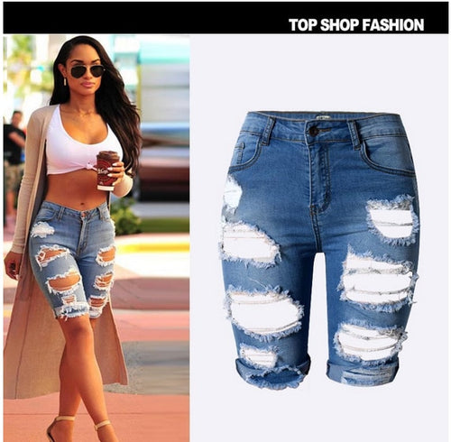 Womens High Waist Sexy Jeans Shorts - My Girlfriend's Closet STL Boutique 