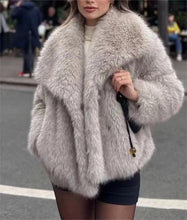 Load image into Gallery viewer, Artificial Fur Mink Coat