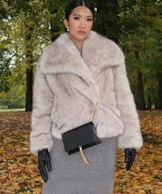 Load image into Gallery viewer, Artificial Fur Mink Coat