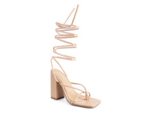 Load image into Gallery viewer, POLE DANCE LACE UP BLOCK HEELED SANDAL