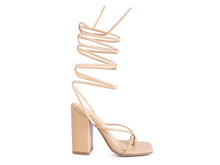 Load image into Gallery viewer, POLE DANCE LACE UP BLOCK HEELED SANDAL