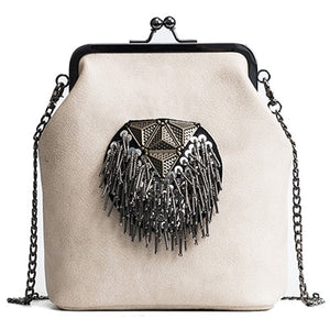Messenger Bags for Women PU Leather Tassel Fashion Frame Bag - My Girlfriend's Closet STL Boutique 