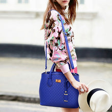 Load image into Gallery viewer, 6 Pcs Argyle Pattern Handbag Set - My Girlfriend&#39;s Closet STL Boutique 