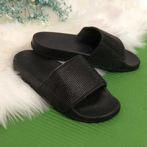 Rhinestone Women Slippers Flip Flops Summer Women Crystal Diamond Bling Beach Slides Sandals Casual Shoes Slip On Slipper - My Girlfriend's Closet STL Boutique 