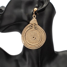 Load image into Gallery viewer, Bohemian Spiral Round Statement Earrings