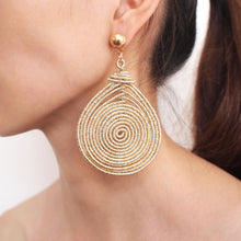 Load image into Gallery viewer, Bohemian Spiral Round Statement Earrings
