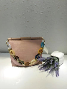 Women Bucket Acrylic Chain Handbag