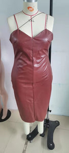Fashion Leather Cami Dress
