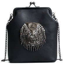 Load image into Gallery viewer, Messenger Bags for Women PU Leather Tassel Fashion Frame Bag - My Girlfriend&#39;s Closet STL Boutique 