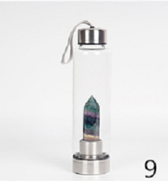 Natural Quartz Gemstone Crystal Glass Elixir Water Bottle - My Girlfriend's Closet STL Boutique 