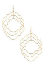 Load image into Gallery viewer, Ladies fashion multi link quatrefoil dangle earring - My Girlfriend&#39;s Closet STL Boutique 