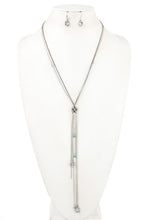 Load image into Gallery viewer, Double chain floral link long necklace set - My Girlfriend&#39;s Closet STL Boutique 