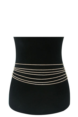 Multi row rhinestone sexy belt - My Girlfriend's Closet STL Boutique 