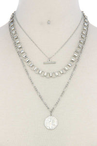 Metal layered short necklace - My Girlfriend's Closet STL Boutique 
