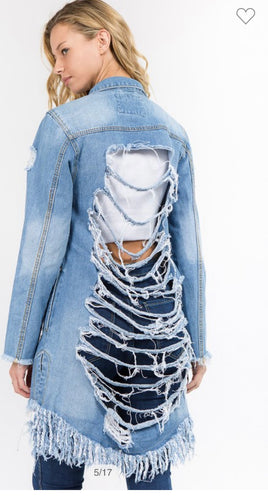 Distressed Denim Jacket