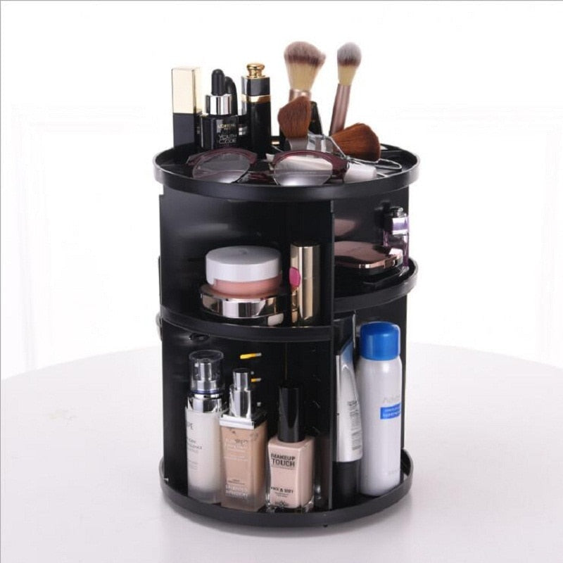 360° Rotating Makeup Brushes Holder With Lid Lipstick Organizer Cosmetic  Storage Make Up Tools Box Jewelry Pencil Case Container