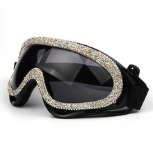 Load image into Gallery viewer, Luxury designer rhinestone goggle sunglasses