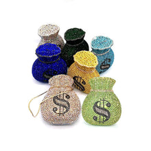 Load image into Gallery viewer, Luxury Rich Dollar Crystal Clutches