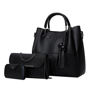 Shoulder Bag Women 3Pcs High Quality Tassel Shoulder Bag - My Girlfriend's Closet STL Boutique 