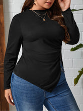 Load image into Gallery viewer, Plus Size Slim Fit Asymmetric T shirt Top