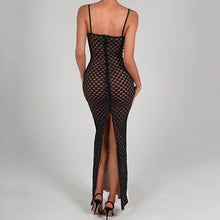 Load image into Gallery viewer, Sexy Suspender Lace Backless Split Polka Dot Dress
