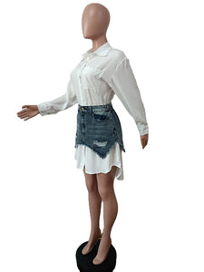 Combination Dress  Skirt Set