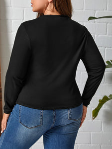 Plus Size Slim Fit Asymmetric T shirt Top