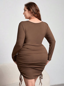 Plus Size Fitted Waist Dress