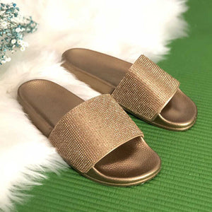 Rhinestone Women Slippers Flip Flops Summer Women Crystal Diamond Bling Beach Slides Sandals Casual Shoes Slip On Slipper - My Girlfriend's Closet STL Boutique 