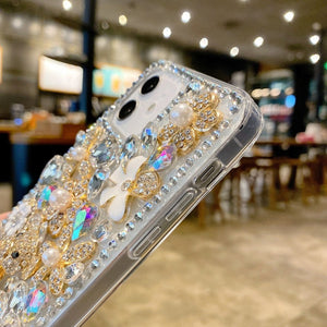 Luxury Glitter Rhinestone Bear Case For iPhone