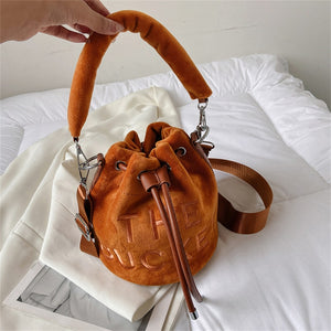 Designer VELOUR Bucket Shoulder Crossbody Bags