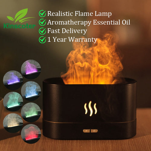 Led Essential Oil Flame Lamp Difusor