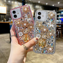 Load image into Gallery viewer, Luxury Glitter Rhinestone Bear Case For iPhone