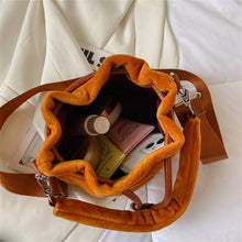 Load image into Gallery viewer, Designer VELOUR Bucket Shoulder Crossbody Bags