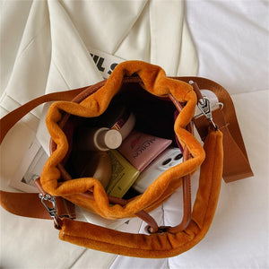 Designer VELOUR Bucket Shoulder Crossbody Bags