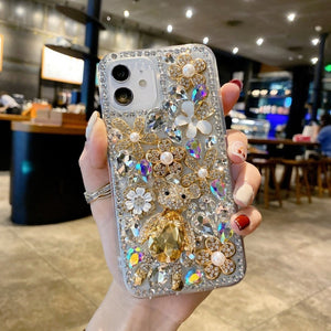 Luxury Glitter Rhinestone Bear Case For iPhone