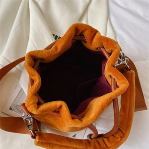 Designer VELOUR Bucket Shoulder Crossbody Bags