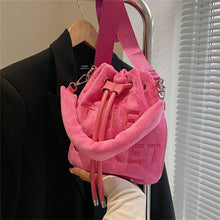 Load image into Gallery viewer, Designer VELOUR Bucket Shoulder Crossbody Bags