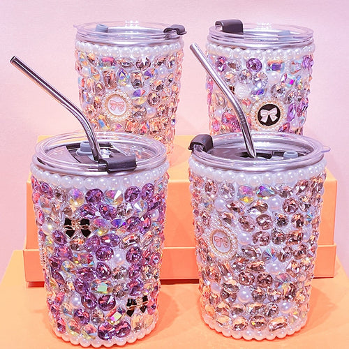 Crystal Diamond Thermos Tumbler