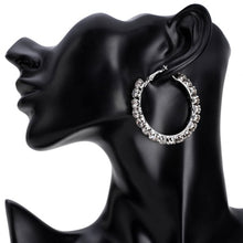 Load image into Gallery viewer, Fashion Trendy Stunning Glass Rhinestone Gems Hoop Earrings