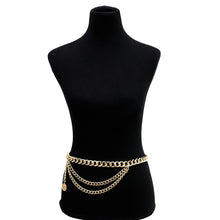 Load image into Gallery viewer, Tassel Gold Chain Belt