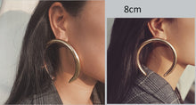 Load image into Gallery viewer, Punk Exaggerated Thick Tube Round Circle Stud Earrings