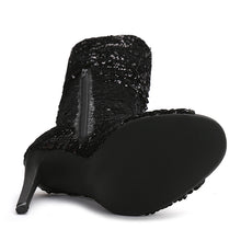 Load image into Gallery viewer, Bling Glitter Long Peep Toe boots