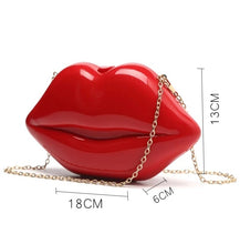 Load image into Gallery viewer, Sexy Red Lips Clutch Bags