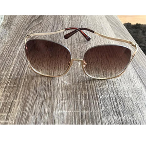 Half Frame Round Sunglasses