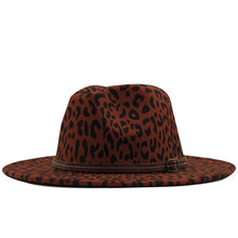 Load image into Gallery viewer, Women/Men Wool Fedora Hat With Leather Ribbon