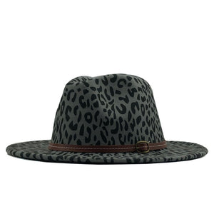 Women/Men Wool Fedora Hat With Leather Ribbon